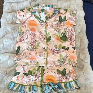 Tropical Tiger print jayes studio pajamas